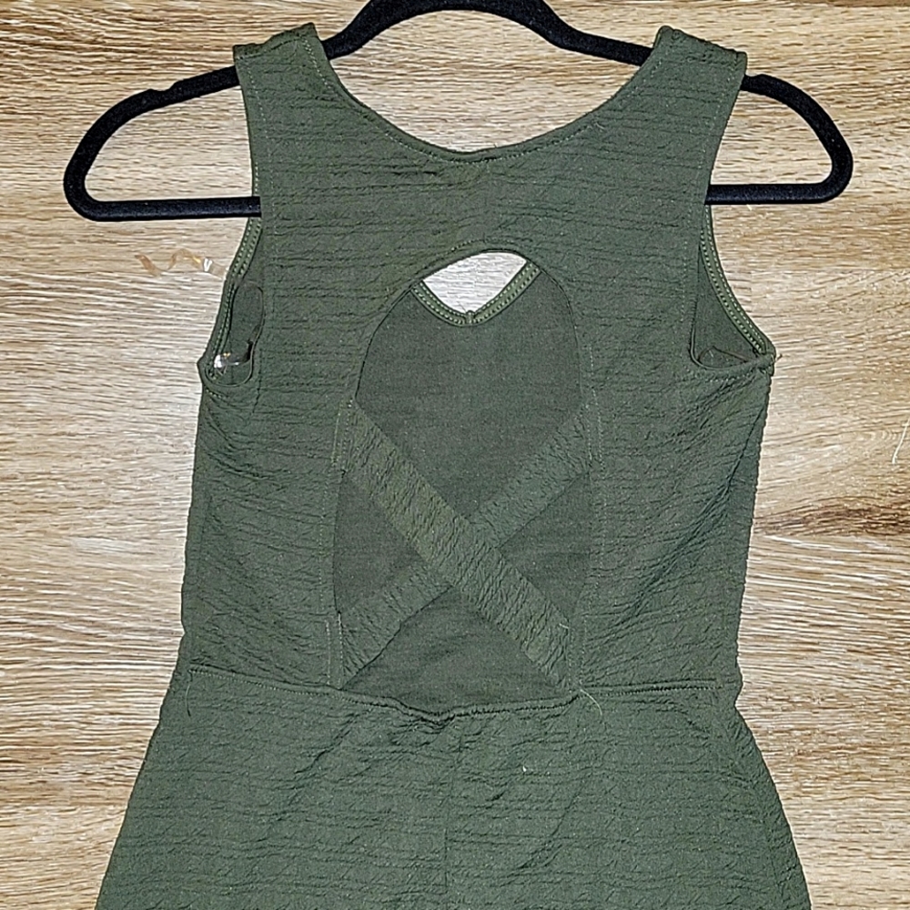 Blackheart Dark Olive Dress with cutout | Size M